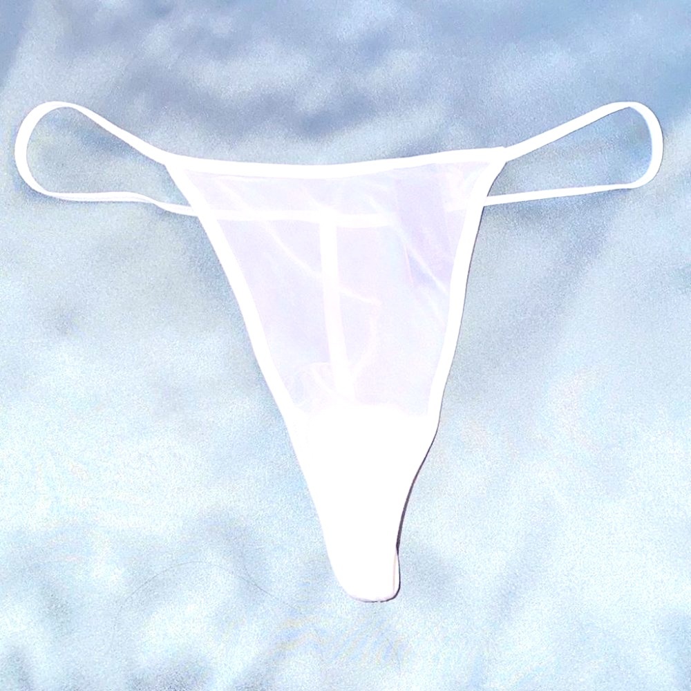 Victoria‎ Secret 100% Silk White Medium Thong